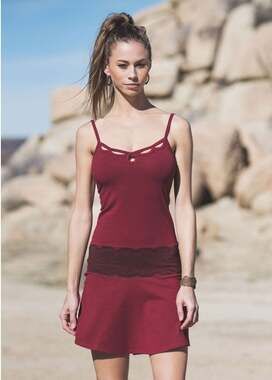 Nomads Hemp Wear Paloma Mini Dress XL Organic Cotton Mandella Y2K Festival Boho